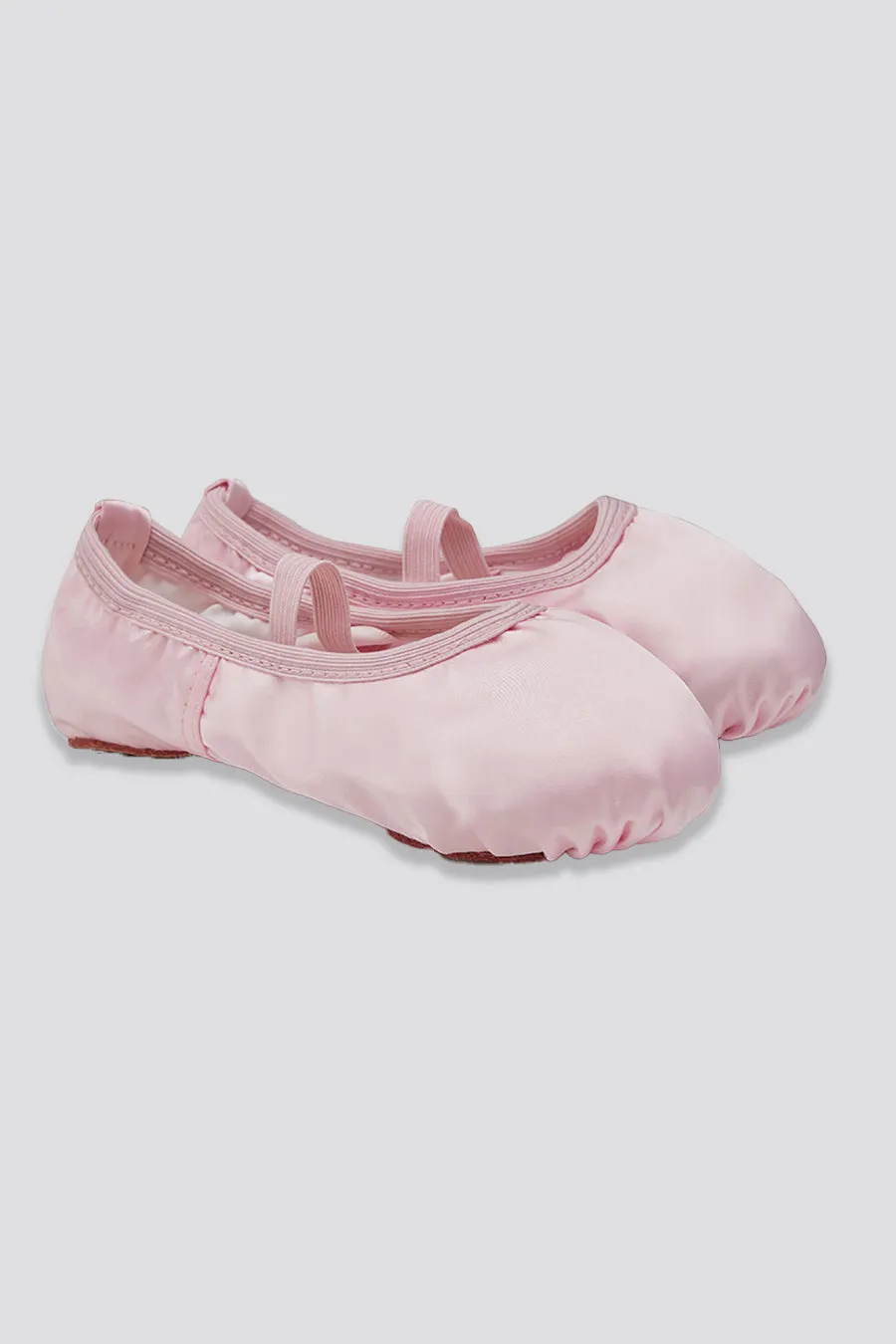Kids Satin Ballet Shoes with Ribbon