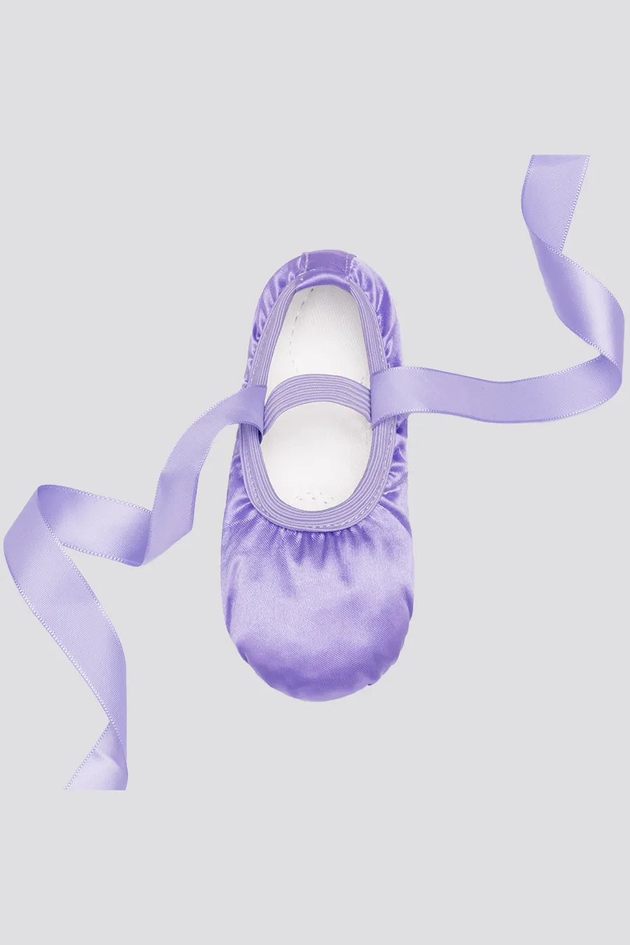Kids Satin Ballet Shoes with Ribbon