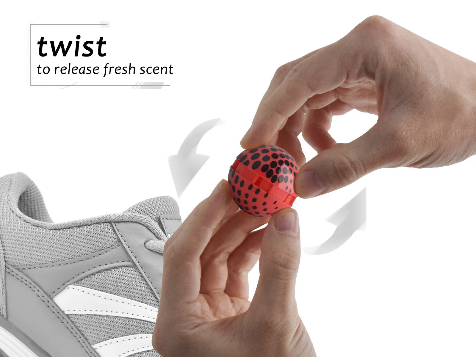 Knixmax Shoe Deodorant Balls Air Fresheners Odour Eliminator for Footwear Backpacks Gym Bag Lockers 6 Balls Set - Matrix/Cologne Scent