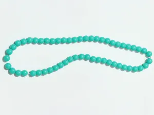 Light Blue Circular Plastic Beads - 8 mm