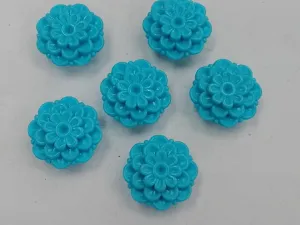 Light Blue Flower Plastic Stones
