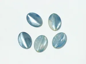 Light Blue Oval Plastic Beads - 30x20 mm