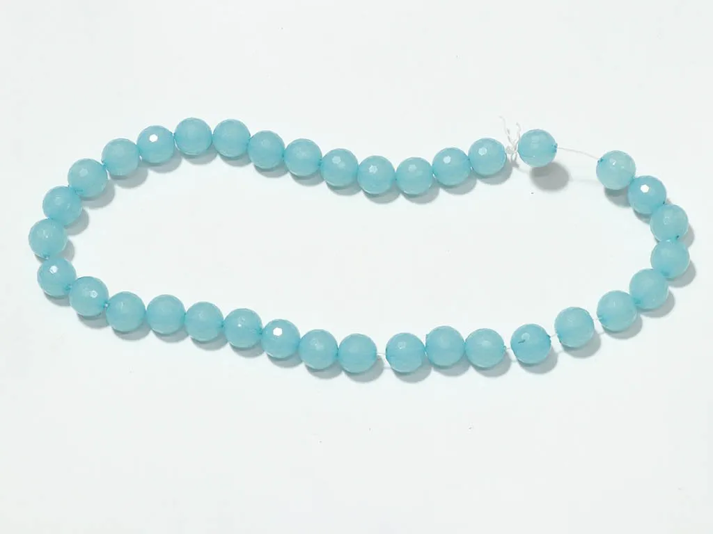 Light Blue Transparent Circular Plastic Beads - 12 mm