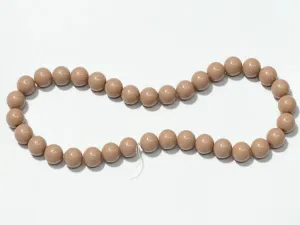 Light Brown Circular Plastic Beads - 12 mm