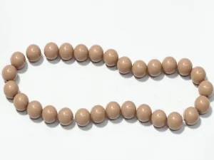 Light Brown Circular Plastic Beads - 14 mm