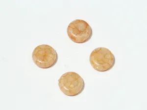 Light Brown Circular Plastic Beads - 22 mm