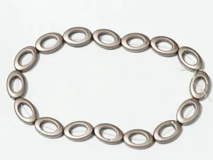Light Copper Oval Plastic Beads - 20x15 mm