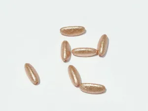 Light Copper Oval Plastic Beads - 24x10 mm