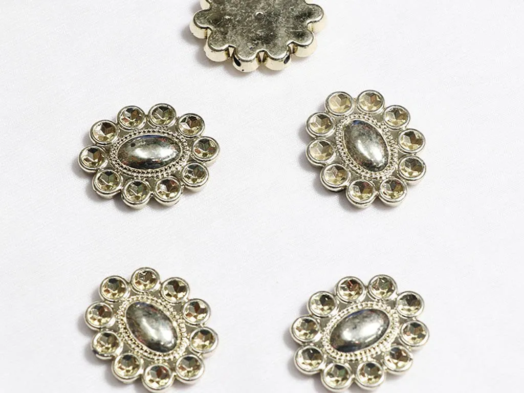 Light Golden Designer Flower Plastic Beads - 35x40 mm