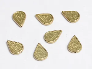 Light Golden Drop Plastic Beads - 25x23 mm