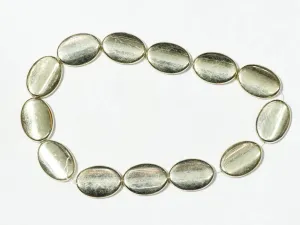 Light Golden Twisted Oval Plastic Beads -25x20 mm