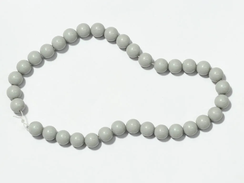 Light Gray Circular Plastic Beads -12 mm