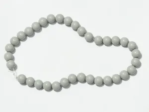 Light Gray Circular Plastic Beads -12 mm
