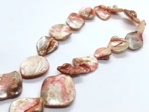 Light Pink Uneven Designer Shell Beads
