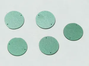 Light Teal Green Flat Circular Plastic Beads - 22 mm