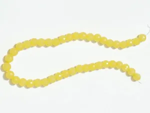 Light Yellow Circular Plastic Beads- 10 mm