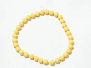 Light Yellow Circular Plastic Beads - 12 mm