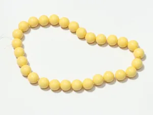 Light Yellow Circular Plastic Beads - 14 mm