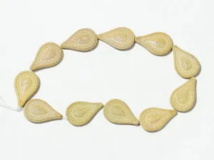Lime Yellow Designer Drop Plastic Beads - 38x22 mm