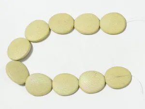 Lime Yellow Designer Oval Plastic Beads - 40x32 mm