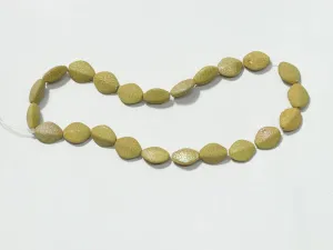 Lime Yellow Twisted Oval Designer Plastic Beads - 18x15mm