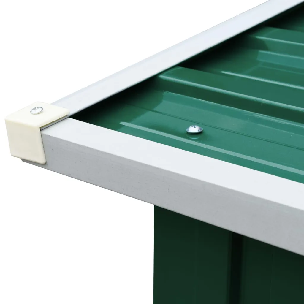 Log Storage Shed Galvanised Steel 172x91x154 cm Green