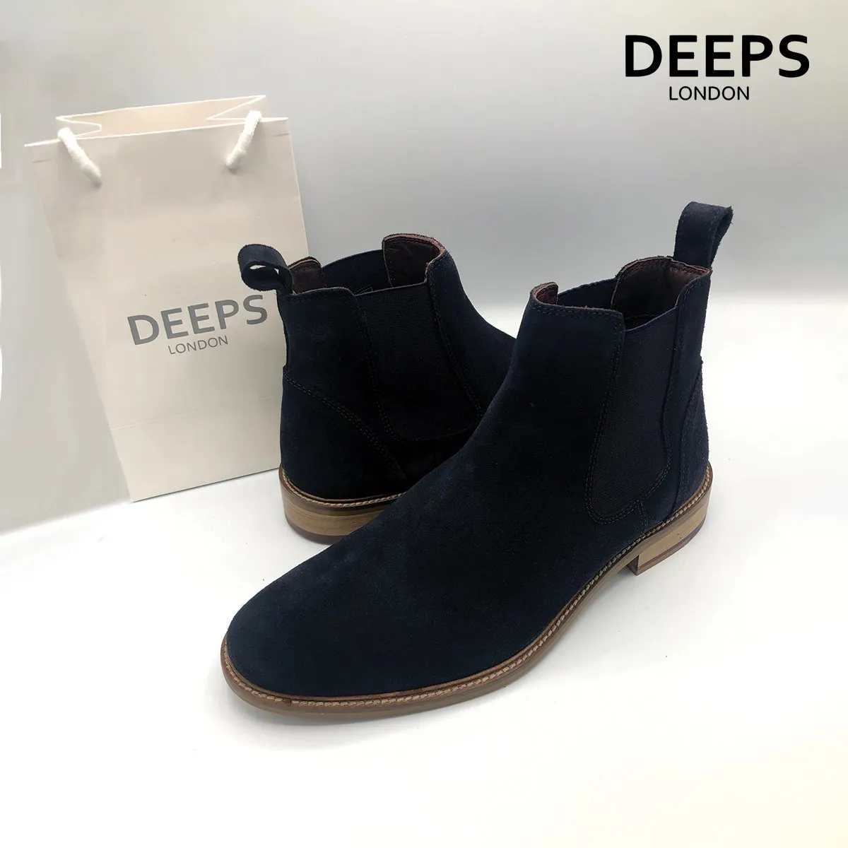 LONDON BROGUES HAMILTON MENS CHELSEA BOOTS BORDO SUEDE