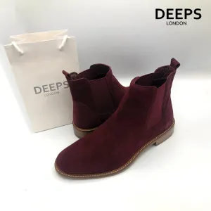 LONDON BROGUES HAMILTON MENS CHELSEA BOOTS BORDO SUEDE