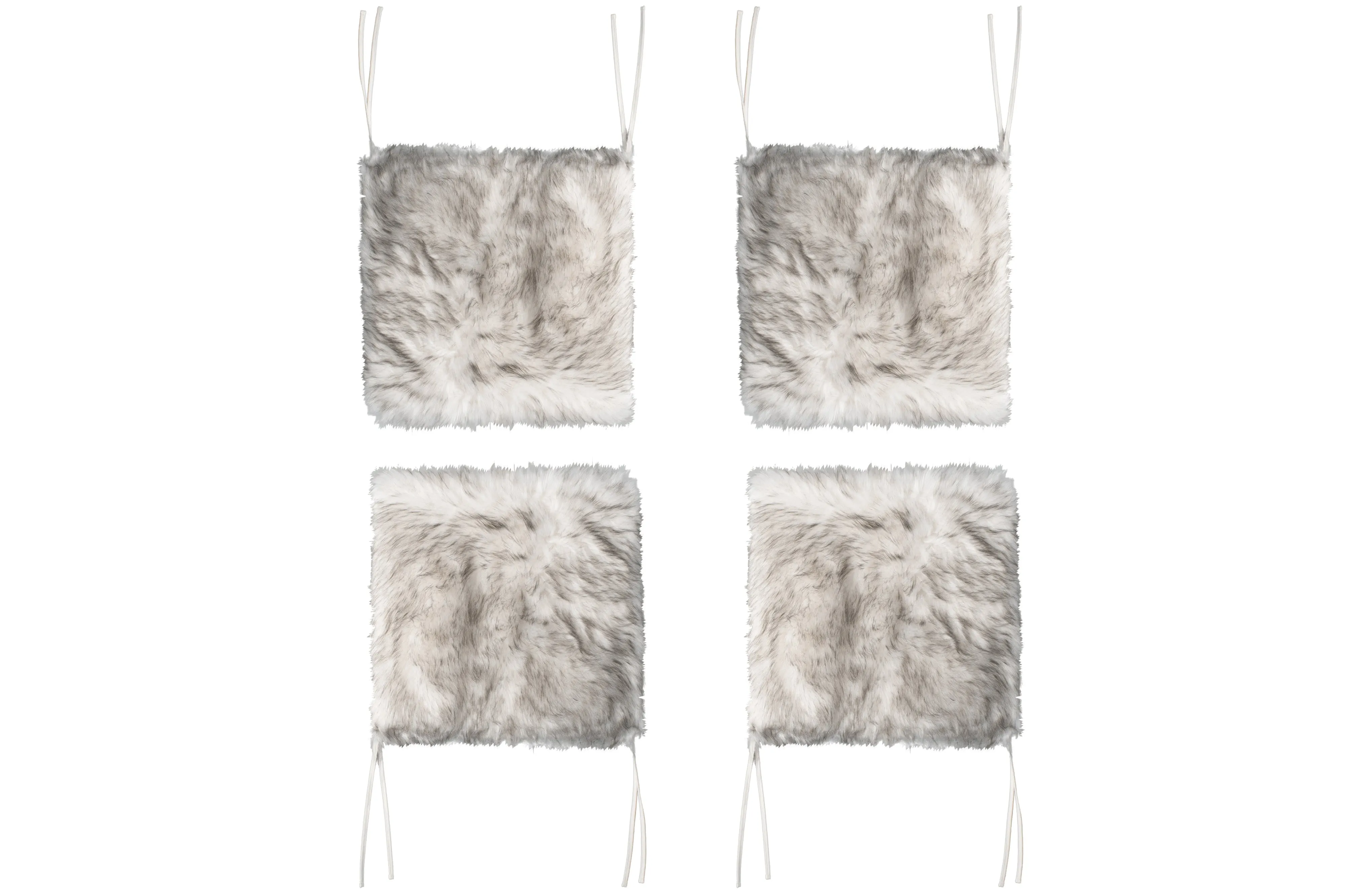 Luxe Home Decor Laredo Faux Sheepskin Seatpad-4-Piece