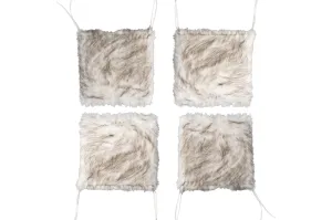 Luxe Home Decor Laredo Faux Sheepskin Seatpad-4-Piece