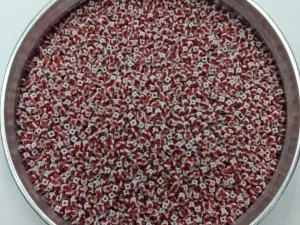 Maroon & White Pumpkin Plastic Beads