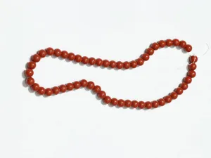 Maroon Circular Plastic Beads - 8 mm