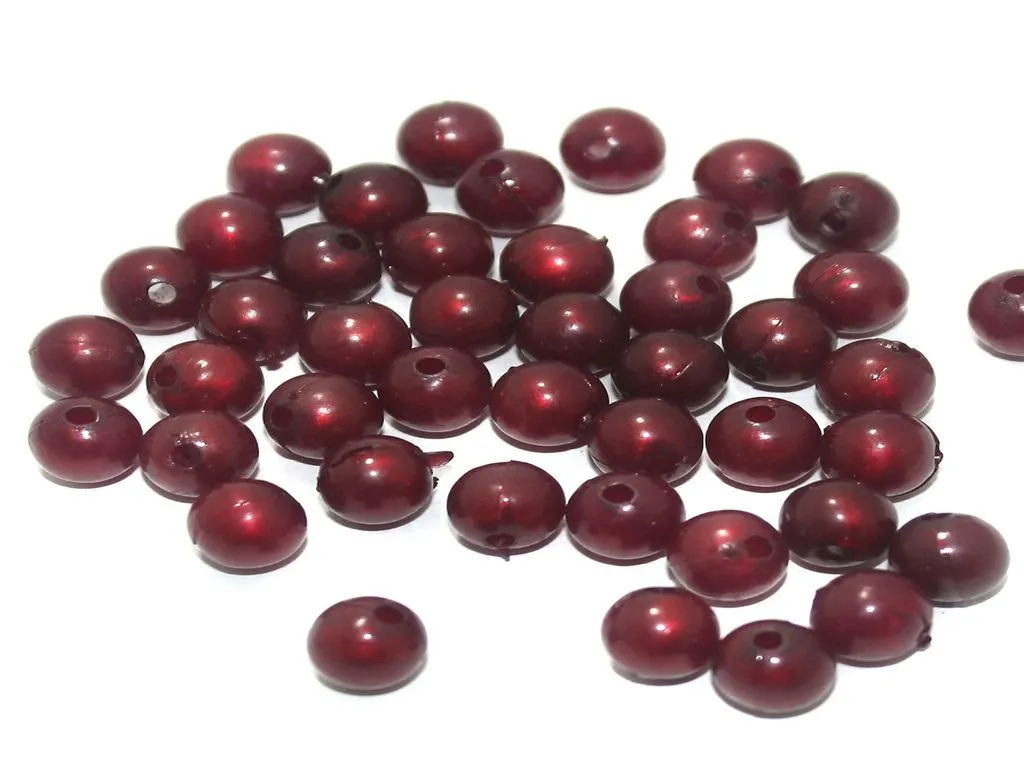 Maroon Spherical Acrylic Beads