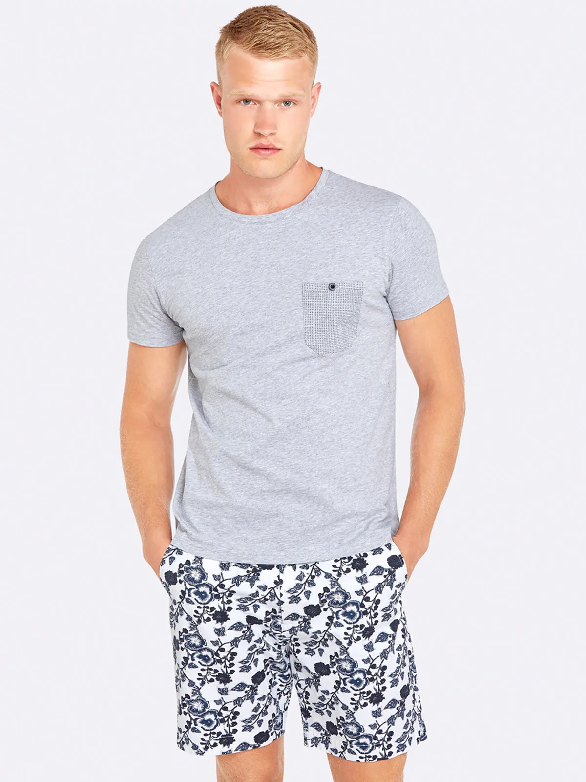 Max Contrast Pocket T-Shirt Chmbry