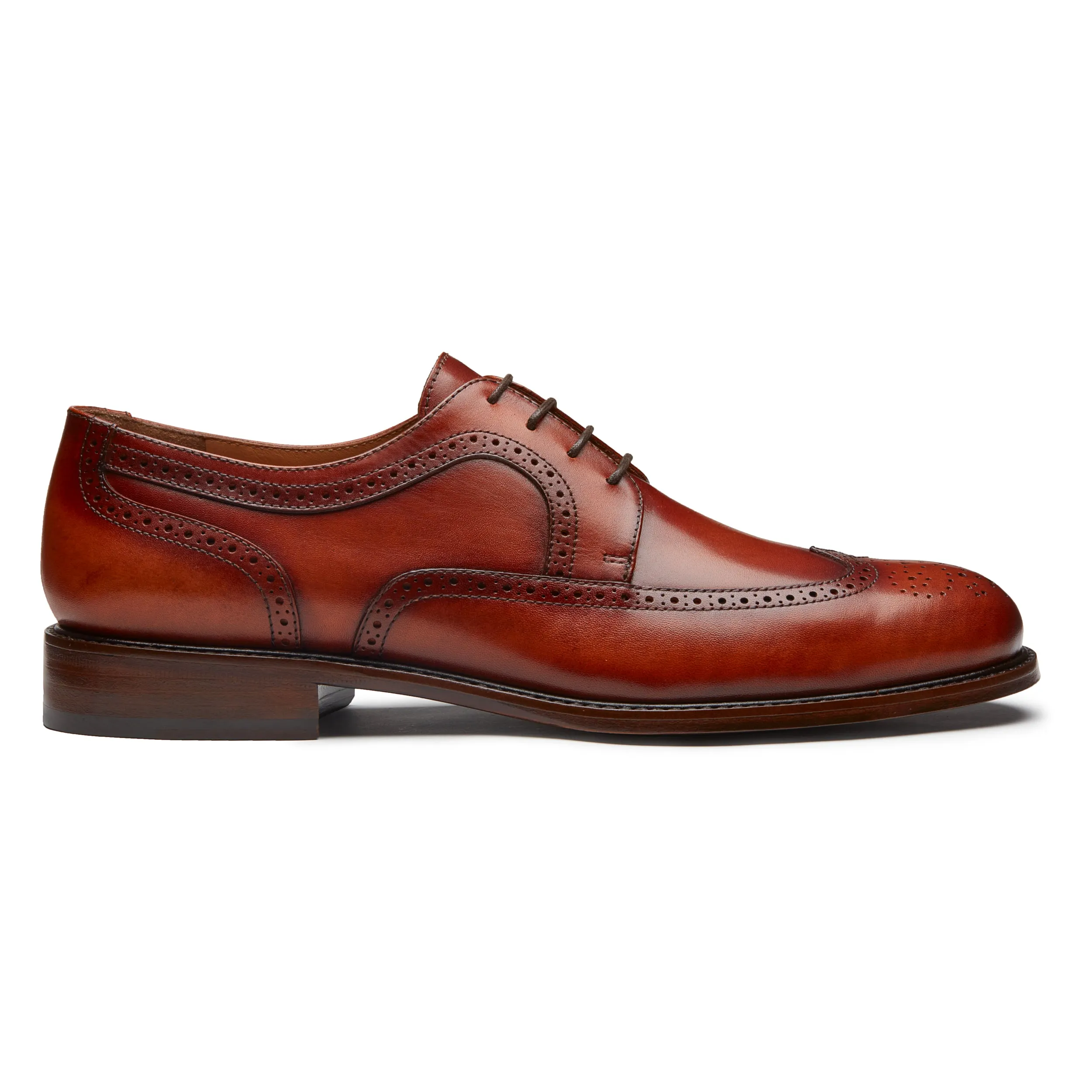 Men´s brandy leather brogue oxford shoes