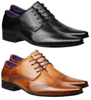 Mens Leather Lined Italian Casual Formal Brogues Office Wedding Shoes