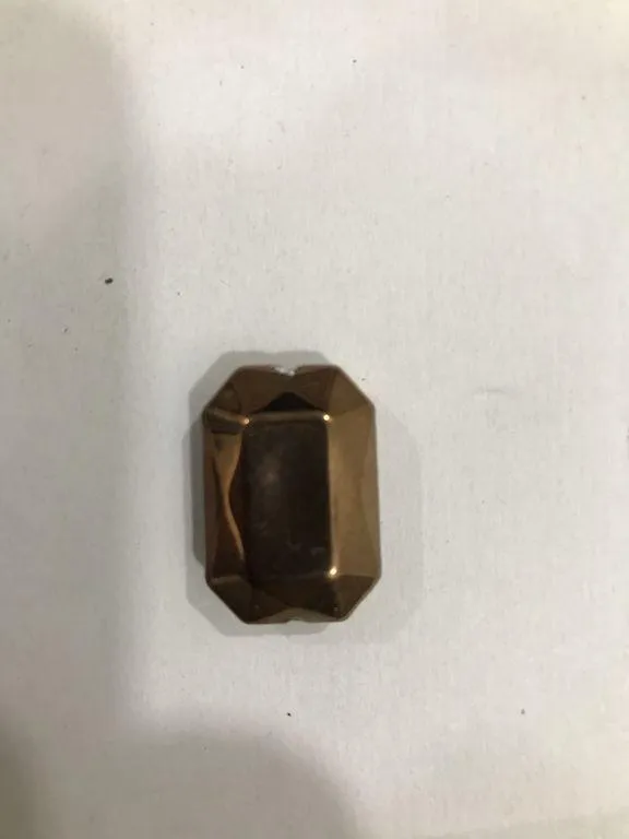Metallic Copper Rectangular Plastic Beads