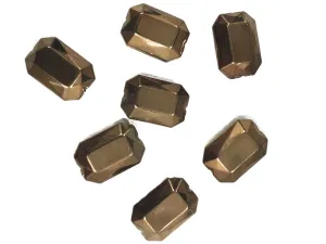 Metallic Copper Rectangular Plastic Beads