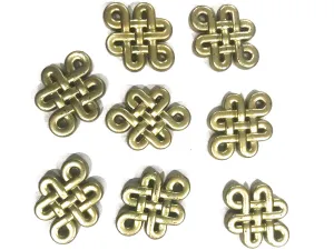 Metallic Golden Flower Butterfly Plastic Beads