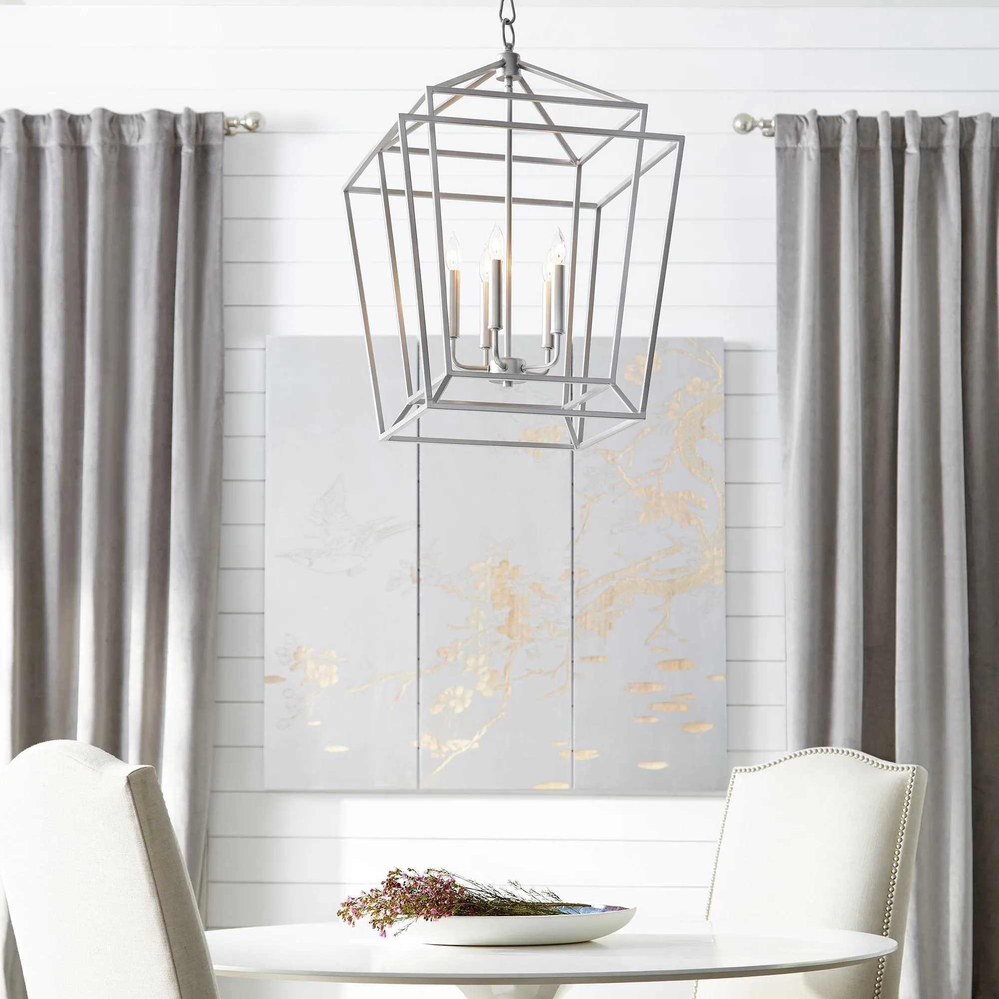 Monument 5 Light Entry Chandelier - Classic Nickel