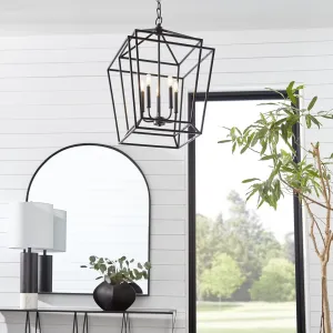 Monument 5 Light Entry Chandelier - Noir