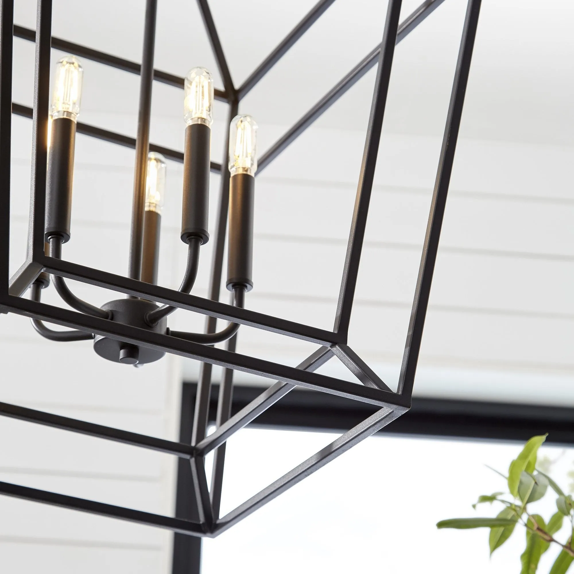 Monument 5 Light Entry Chandelier - Noir