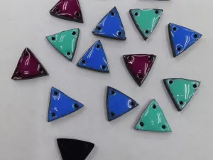 Multicolor Triangular Assorted Plastic Beads