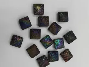 Muticolor Blue Square Plastic Stones