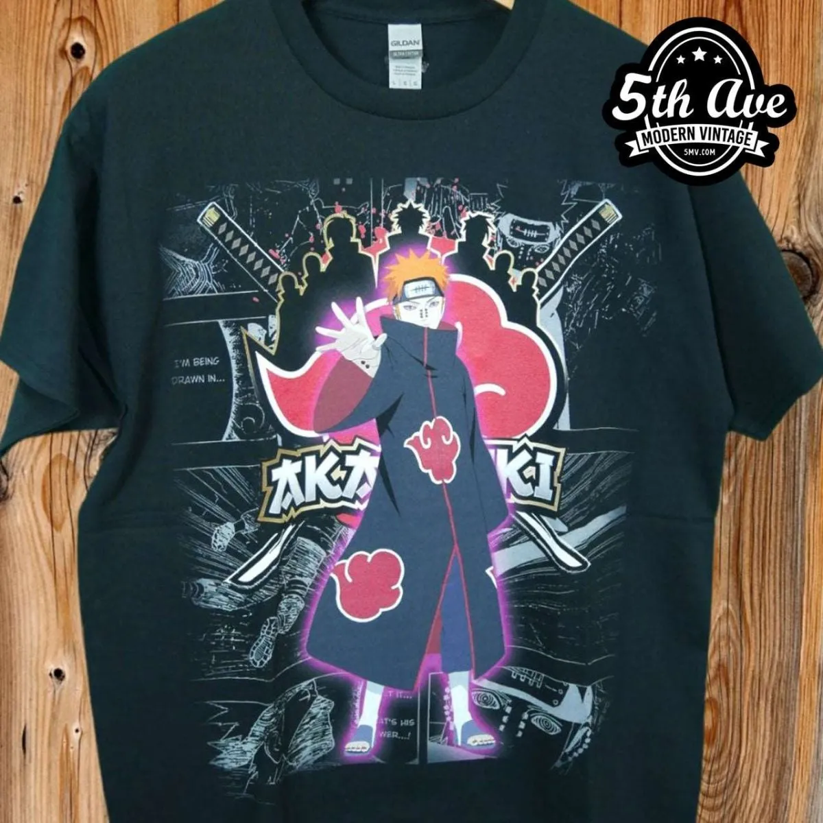 Naruto Shippuden Akatsuki  - New Vintage Anime T shirt