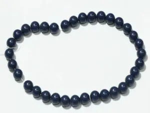 Navy Blue Circular Plastic Beads - 12 mm