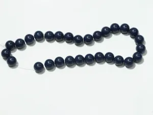 Navy Blue Circular Plastic Beads - 14 mm
