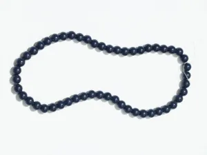 Navy Blue Circular Plastic Beads - 8 mm