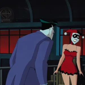 New Adventures Of Batman Production Cel: Joker And Harley Quinn