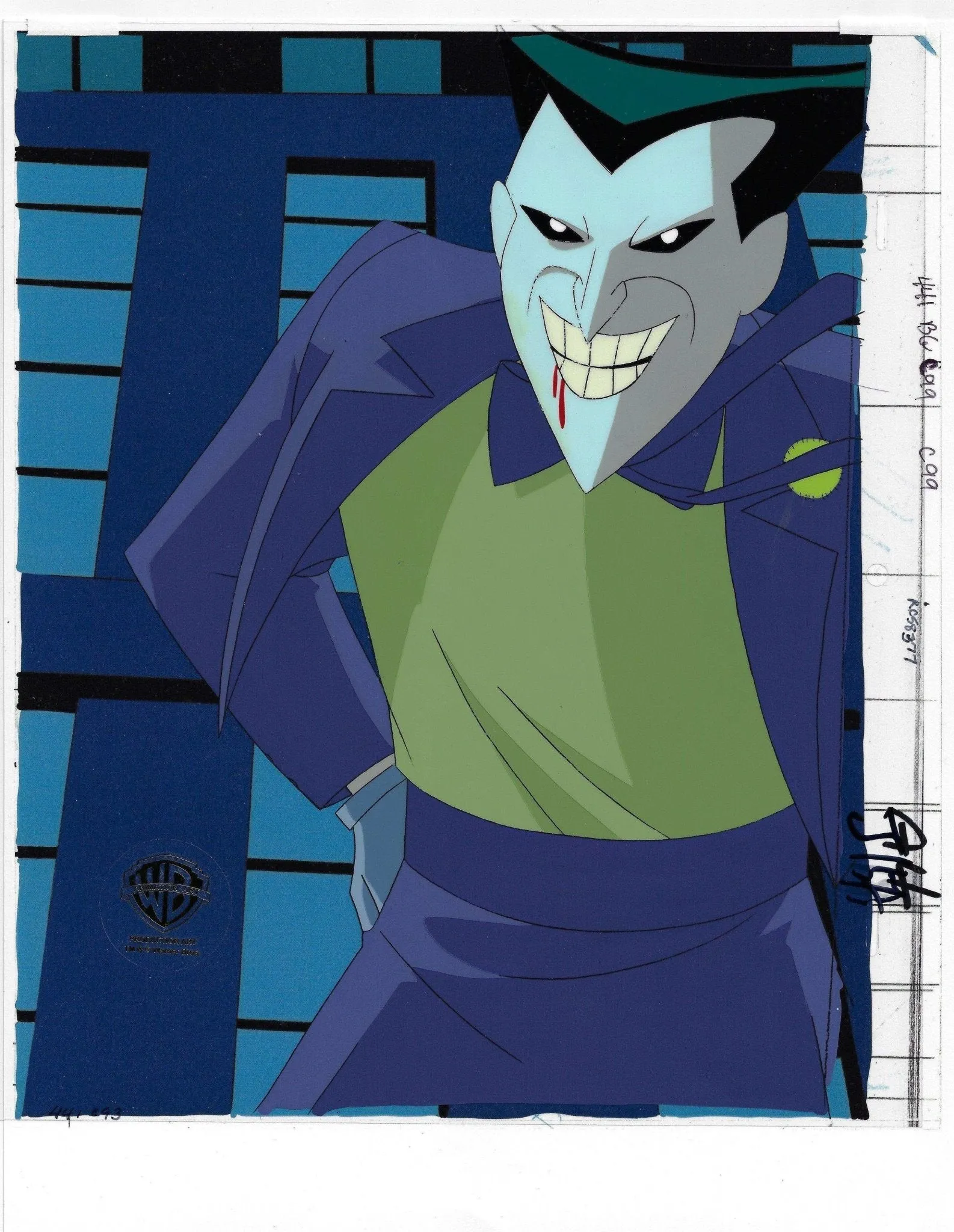 New Adventures Of Batman Production Cel: Joker